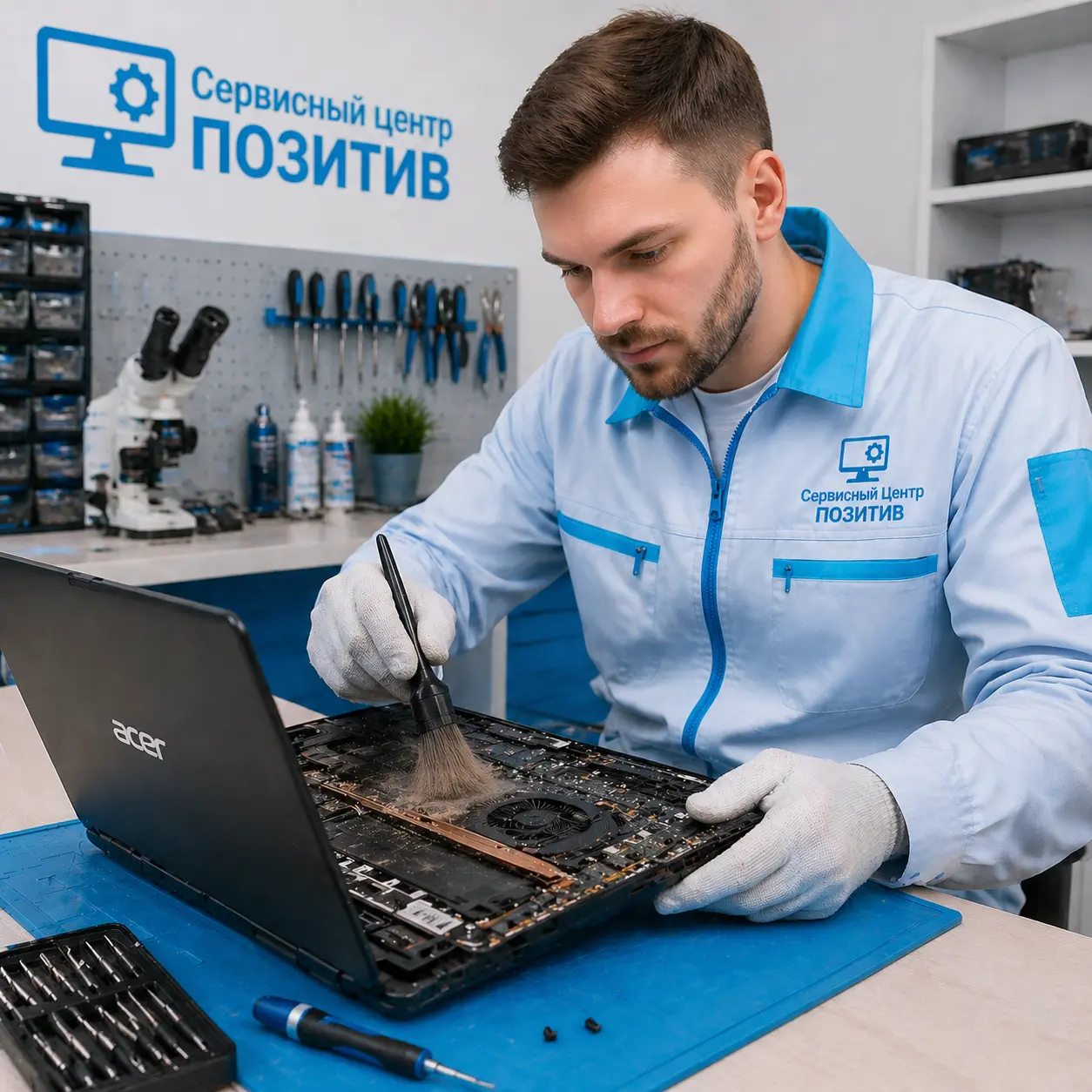 Чистка ноутбука Acer от пыли в Костроме | Замена термопасты