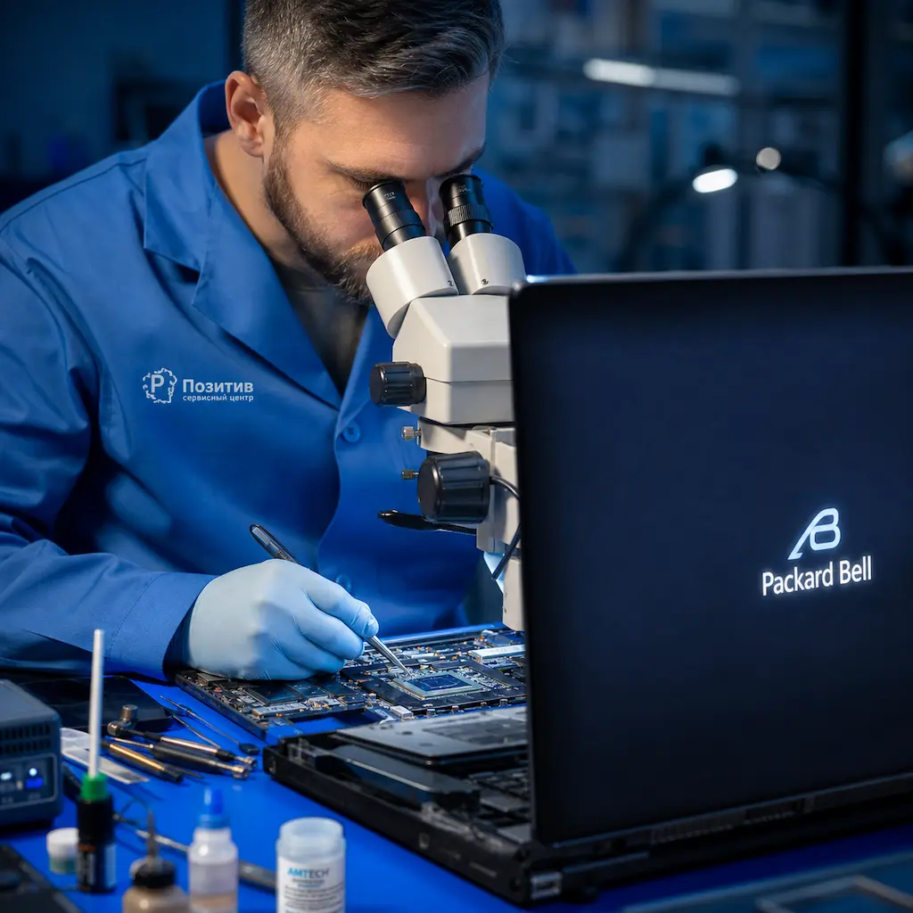 Замена видеокарты ноутбука Packard Bell в Костроме