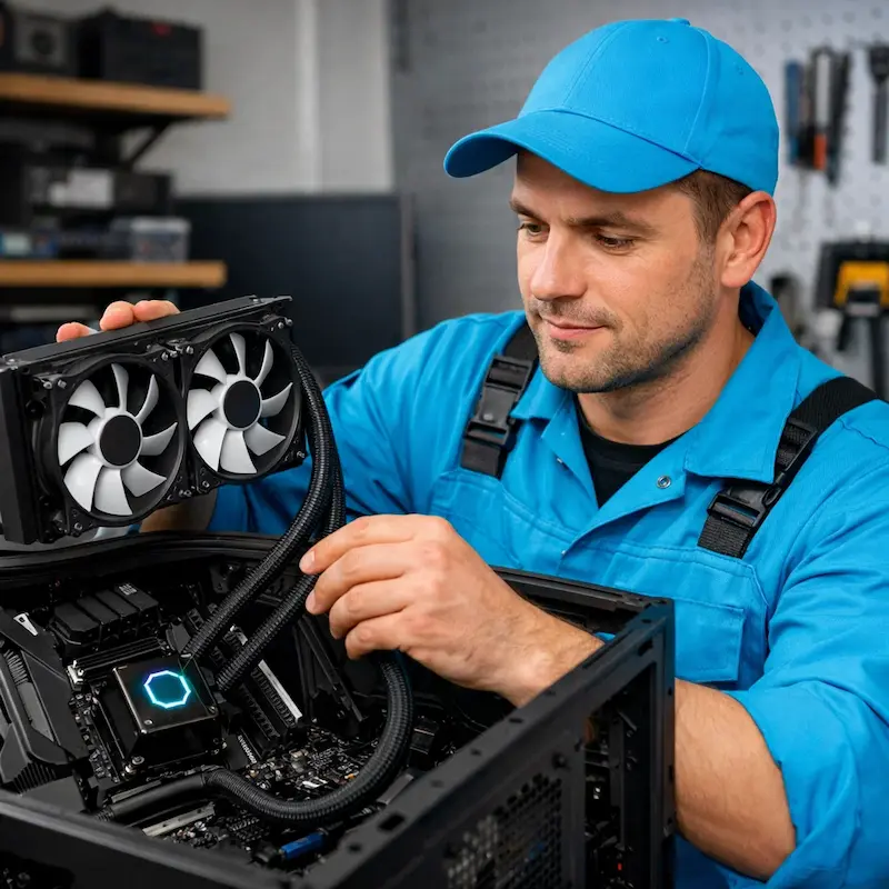 Установка водяного охлаждения на компьютер в Костроме